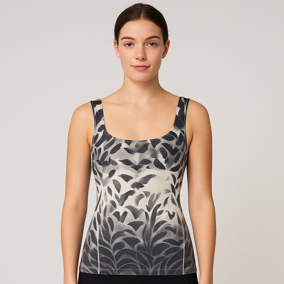 Lululemon Amala Tank Pretty Plume Angel Wing Black - Size 4 - Picture 1 of 10